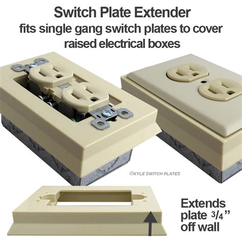 electric extension for light switch box|backing plates for light switches.